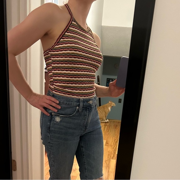 American Eagle Outfitters Tops - NWT American Eagle Striped Cropped Halter Tank